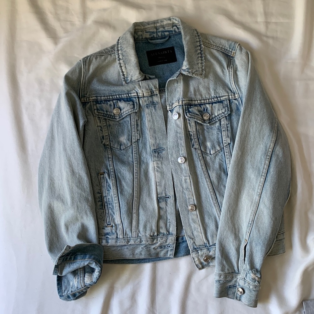AllSaints distressed denim jacket
